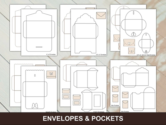 (Best Seller) Junk Journal Mega Template Full Kit (75 Pages) - Create Unlimited Folios, Envelopes, Pockets & Interactive Pages | PNG · SVG · PDF