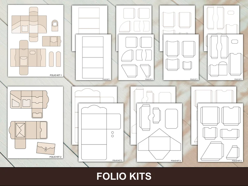 (Best Seller) Junk Journal Mega Template Full Kit (75 Pages) - Create Unlimited Folios, Envelopes, Pockets & Interactive Pages | PNG · SVG · PDF