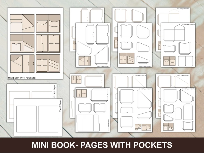 (Best Seller) Junk Journal Mega Template Full Kit (75 Pages) - Create Unlimited Folios, Envelopes, Pockets & Interactive Pages | PNG · SVG · PDF