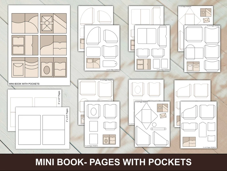 (Best Seller) Junk Journal Mega Template Full Kit (75 Pages) - Create Unlimited Folios, Envelopes, Pockets & Interactive Pages | PNG · SVG · PDF